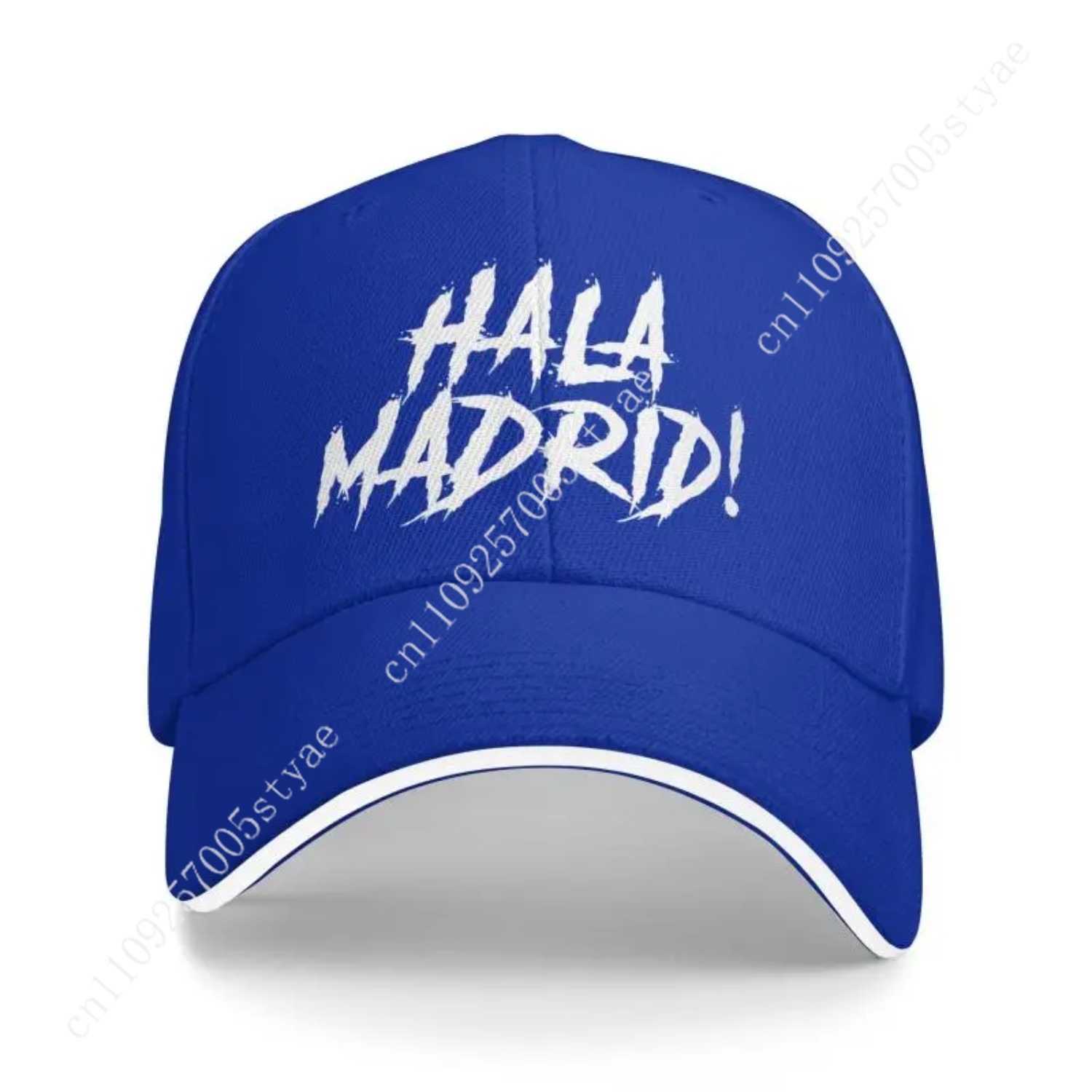Hat Snapback Cap - Hala Madrid Letters Print Sandwich Baseball