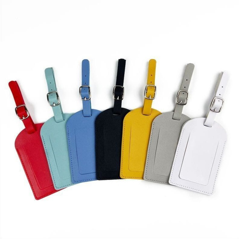 Women Men Luggage Tags PU Leat - Men Accessories Name 评论和价格