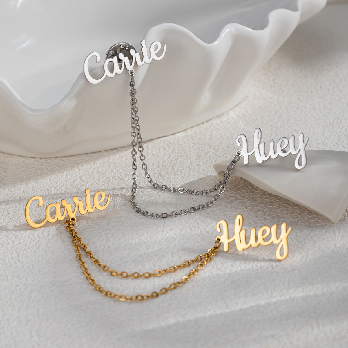 Fashion 2 Names DIY Customized - Men Accessories Name 评论和价格