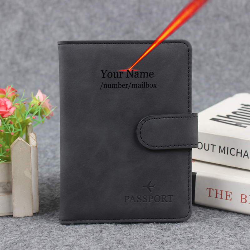 Magnetic Button Passport Cover - Men Accessories Name 评论和价格