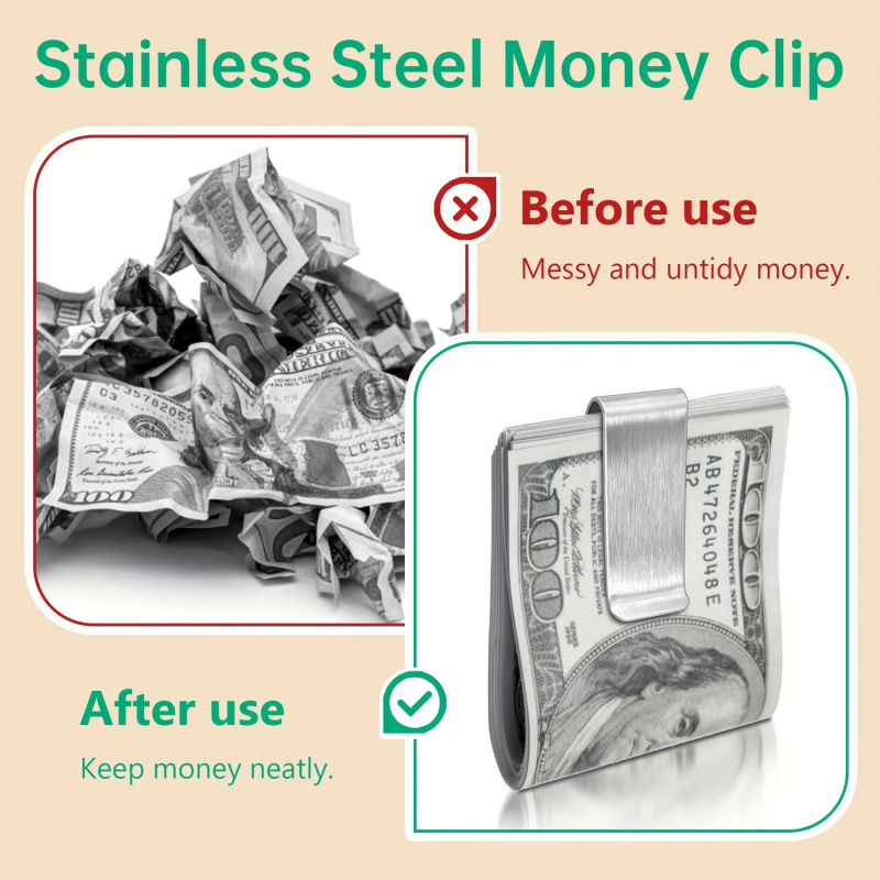 20PCS Stainless Steel Silver S - Card Case Minimalist 评论和价格
