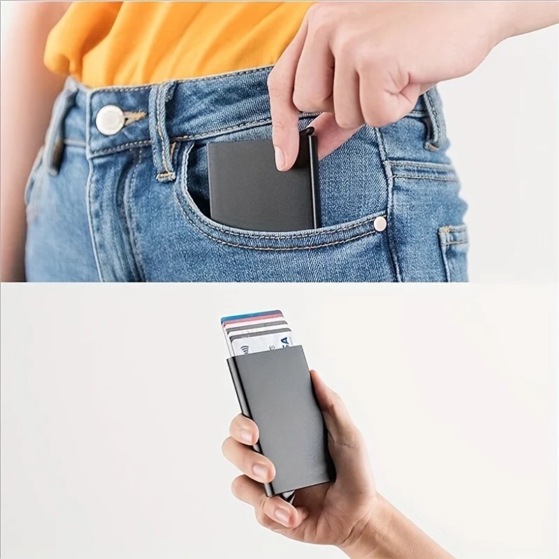 Smart Wallet Card Holder Metal - Card Case Minimalist 评论和价格