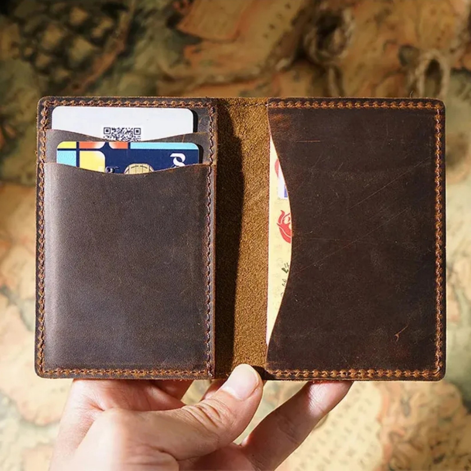 Genuine Leather Pocket Slim Ca - Card Case Minimalist 评论和价格