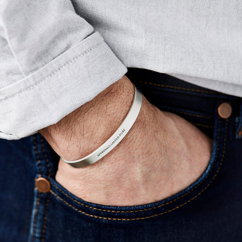 4MM To 8MM Free Engraving Cuff - Men Accessories Name 评论和价格