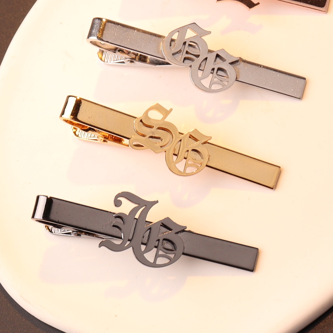 Custom Name Initials Tie Clip  - Men Accessories Name 评论和价格