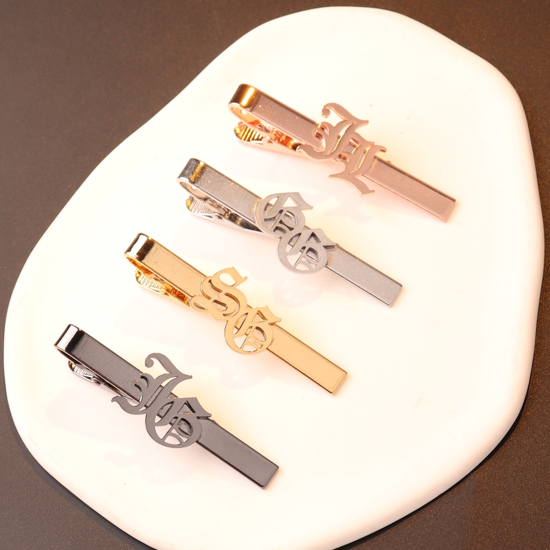 Custom Name Initials Tie Clip  - Men Accessories Name 评论和价格