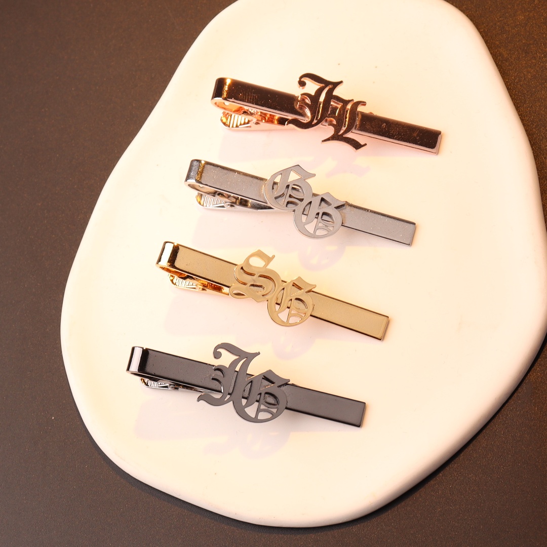 Custom Name Initials Tie Clip  - Men Accessories Name 评论和价格