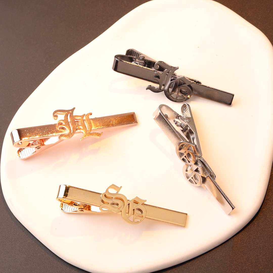 Custom Name Initials Tie Clip  - Men Accessories Name 评论和价格