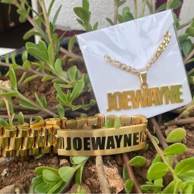 Custom Men Name Necklace Big B - Men Accessories Name 评论和价格