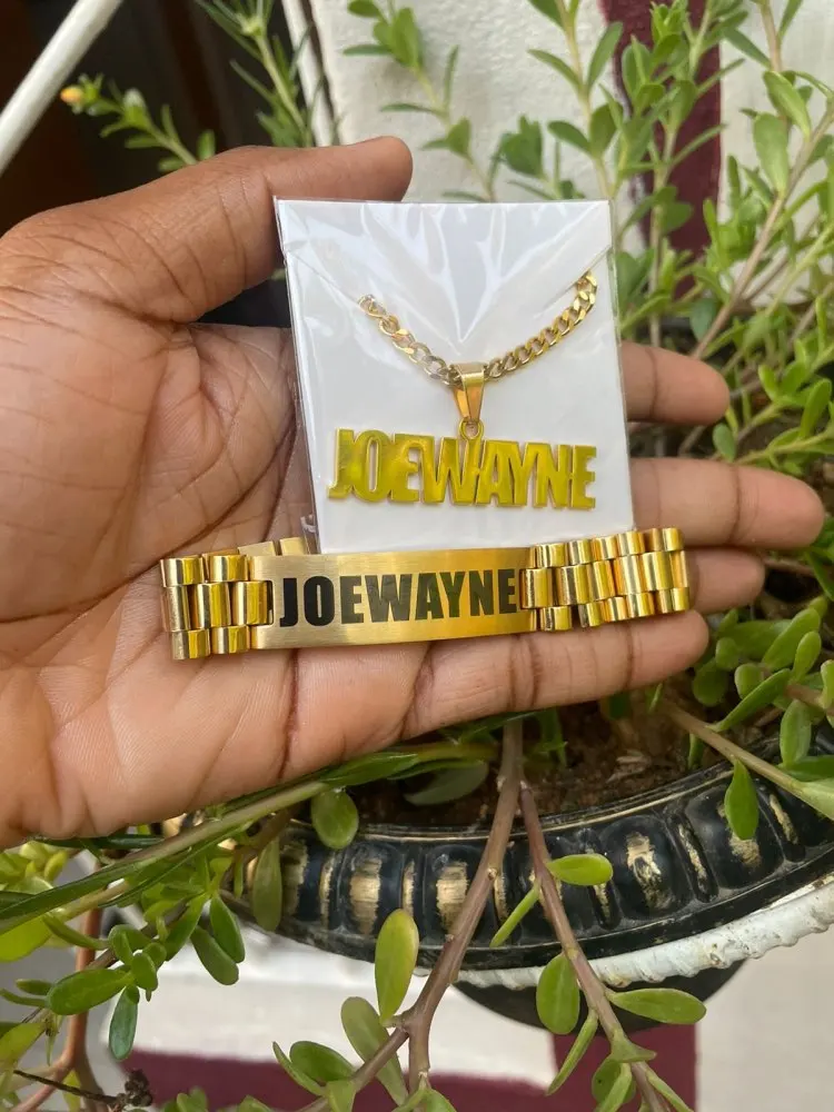 Custom Men Name Necklace Big B - Men Accessories Name 评论和价格